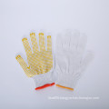 Yellow Safety Dotted Working Cotton Knitted Gloves